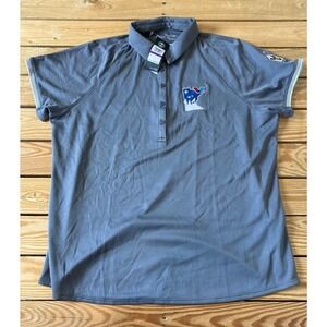 NWT Under Armour Polo Shirt Size 2XL Women’s Grey Pullover Logo Patch MSRP $40